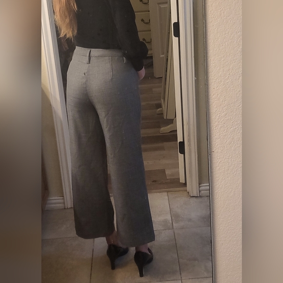 Reformation Peche pant cropped wide leg gray wool trouser size 2 - Picture 4 of 8